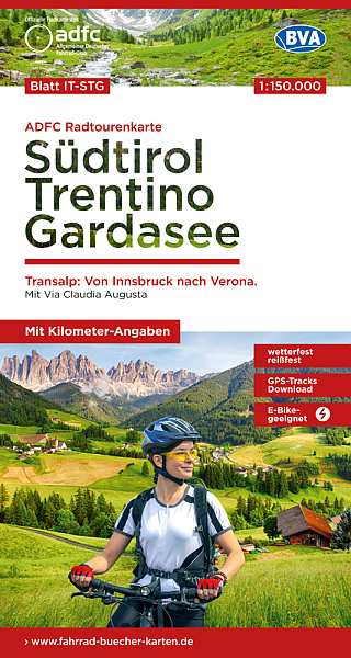 Fietskaart 28 Südtirol, Trentino, Gardasee | ADFC Radtourenkarte - BVA Bielefelder Verlag