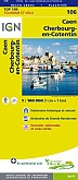 Fietskaart 106 Caen Cherbourg Octeville - IGN Top 100 - Tourisme et Velo