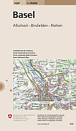 Topografische Wandelkaart Zwitserland 1047 Basel Allschwill Birsfelden Riehen - Landeskarte der Schweiz