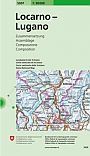 Topografische Wandelkaart Zwitserland 5007 Locarno Lugano (Samengestelde kaart) - Landeskarte der Schweiz
