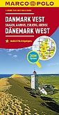 Wegenkaart - Landkaart Denemarken West - Skagen, Arhus, Esbjerg, Odense | Marco Polo Maps