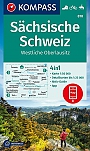 Wandelkaart 810 Sächsische Schweiz, Westliche Oberlausitz Kompass