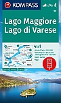 Wandelkaart 90 Lago Maggiore Lago di Varese | Kompass