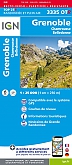 Wandelkaart 3335OTR - Grenoble - Chamrousse - Belledonne Geplastificeerd | IGN