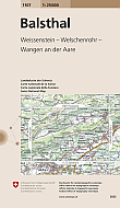 Topografische Wandelkaart Zwitserland 1107 Balsthal Weissenstein - Welschenrohr - Wangen an der Aare - Landeskarte der Schweiz