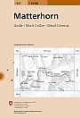 Topografische Wandelkaart Zwitserland 1347 Matterhorn Arolla Mont Collon Breuil Cervinia  - Landeskarte der Schweiz
