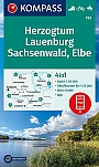 Wandelkaart 722 Herzogtum Lauenburg, Sachsenwald, Elbe Kompass