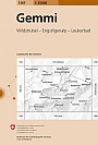 Topografische Wandelkaart Zwitserland 1267 Gemmi Wildstrubel Enstligenalp Leukerbad - Landeskarte der Schweiz