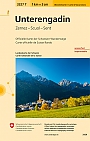 Topografische Wandelkaart Zwitserland 3327T Unterengadin Zernez - Scuol - Sent Landeskarte der Schweiz