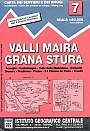 Wandelkaart 7 Valli Maira-Grana-Stura | IGC Carta dei sentieri e dei rifugi