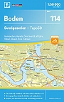 Topografische Wandelkaart Zweden 114 Boden Sverigeserien Topo 50