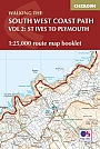 Wandelkaartgids South West Coast Path Map Booklet - St Ives to Plymouth deel 2 (Zoutpad) | Cicerone