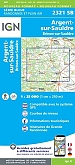 Topografische Wandelkaart van Frankrijk 2321SB - Argent-sur-Sauldre / Brinon-sur-Sauldre