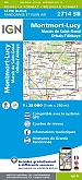 Topografische Wandelkaart van Frankrijk 2714SB - Montmort-Lucy / Marais de St-Gond Orbais-l'Abbaye