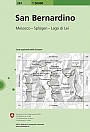 Topografische Wandelkaart Zwitserland 267 San Bernandino Mesocco - Splügen - Lago di Lei - Landeskarte der Schweiz