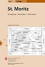 Topografische Wandelkaart Zwitserland 1257 St. Moritz - Sankt Moritz Silvaplana - Sameden - Pontresina - Landeskarte der Schweiz