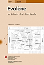 Topografische Wandelkaart Zwitserland 1327 Evolene Lac de Moiry Zinal Dent Blanche - Landeskarte der Schweiz