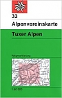 Wandelkaart 33 Tuxer Alpen | Alpenvereinskarte