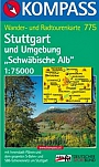 Wandelkaart 775 Stuttgart und Umgebung, Schwäbische Alb Kompass