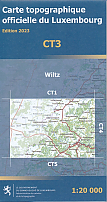 Topografische Wandelkaart van Luxemburg CT3 Wiltz | Topografische dienst Luxemburg