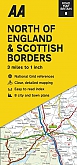 Wegenkaart - Landkaart 8 North of England & Scottish Borders - AA Road Map Britain