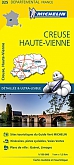 Fietskaart - Wegenkaart - Landkaart 325 Creuse Haute Vienne - Départements de France - Michelin