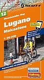 Mountainbikekaart 12 Lugano Malcantone Hallwag (met GPS)