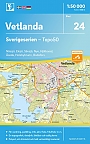 Topografische Wandelkaart Zweden 24 Vetlanda Sverigeserien Topo 50