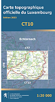 Topografische Wandelkaart van Luxemburg CT10 Echternach | Topografische dienst Luxemburg