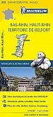 Fietskaart - Wegenkaart - Landkaart 315 Bas Rhin Haut Rhin Territoir de Belfort- Départements de France - Michelin
