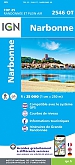 Topografische Wandelkaart van Frankrijk 2546OT - Narbonne