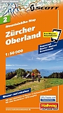 Mountainbikekaart 2 Zürcher Oberland Hallwag (met GPS)