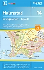 Topografische Wandelkaart Zweden 14 Halmstadt Sverigeserien Topo 50