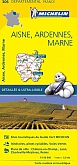 Fietskaart - Wegenkaart - Landkaart 306 Aisne Ardennes Marne - Départements de France - Michelin