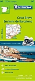 Fietskaart - Wegenkaart - Landkaart 147 Barcelona, Costa Brava en omgeving - Michelin Zoom