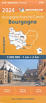 Wegenkaart - Landkaart 519 Bourgogne Bourgondie 2024 - Michelin Region France