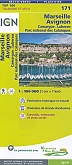 Fietskaart 171 Marseille Avignon Aix en Provence Luberon Calanques - IGN Top 100 - Tourisme et Velo