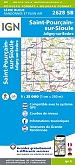 Topografische Wandelkaart van Frankrijk 2628SB - St-Pourçain-sur-Sioule / Jaligny-sur-Besbre