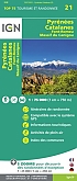 Wandelkaart Fietskaart 21 Pyrénées Catalanes Font-Romeu Massif du Canigou Top 75 | IGN
