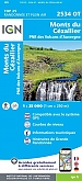 Topografische Wandelkaart van Frankrijk 2534OT - Monts du Cezallier PNR des Volcans d'Auvergne Allanche Condat