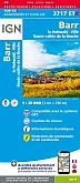 Wandelkaart 3717ETR - Barr Le Hohwald Ville Haute Vallee de La Bruche Geplastificeerd | IGN