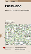 Topografische Wandelkaart Zwitserland 1087 Passwang Laufen - Scheltenpass - Reiggoldswil - Landeskarte der Schweiz