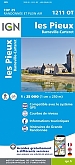 Topografische Wandelkaart van Frankrijk 1211OT - Les Pieux / Barneville-Carteret