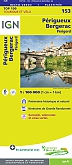 Fietskaart 153 Perigueux Bergerac Perigord - IGN Top 100 - Tourisme et Velo