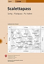 Topografische Wandelkaart Zwitserland 1217 Scalettapass Sertig - Flüelapass - Piz Vadret - Landeskarte der Schweiz