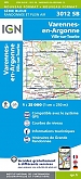 Topografische Wandelkaart van Frankrijk 3012SB - Varennes en Argonne Ville sur Tourbe