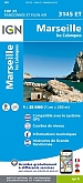 Topografische Wandelkaart van Frankrijk 3145ET - Marseille / Les Calanques