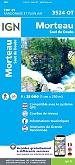 Topografische Wandelkaart van Frankrijk 3524OT - Morteau / Saut du Doubs