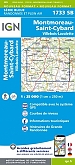 Topografische Wandelkaart van Frankrijk 1733SB - Montmoreau-St-Cybard Villebois-Lavalette