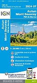 Topografische Wandelkaart van Frankrijk 2824OT Autun / Mont Beuvray / PNR du Morvan